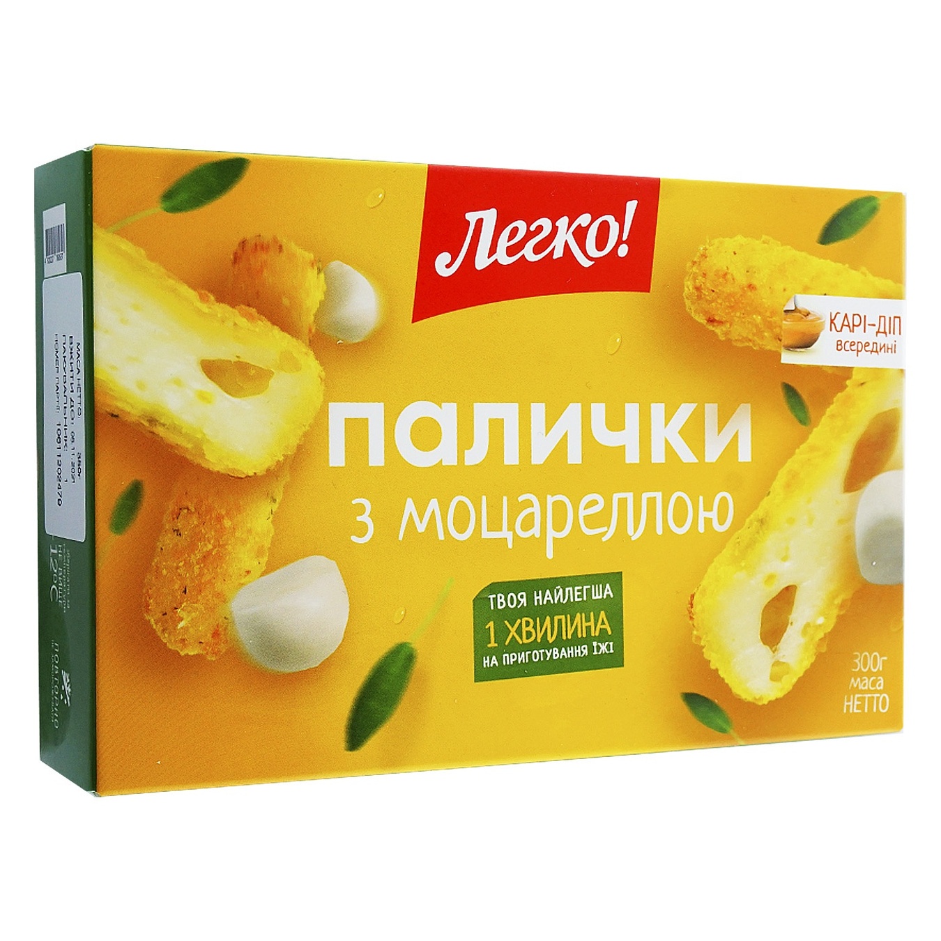 

Палочки Легко с моцареллой замороженные 300г