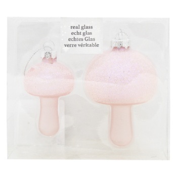 Koopman Christmas Tree Decoration Mushroom 2pcs 6X10cm and 4.5X7.5cm - buy, prices for NOVUS - photo 2