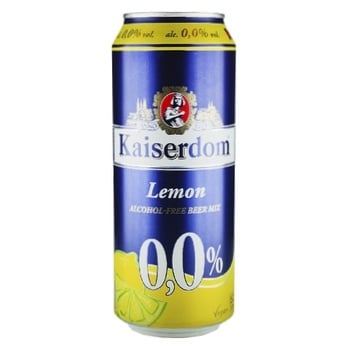 Kaiserdom Lemon Non-Alcoholic Beer Can 0.5l - buy, prices for NOVUS - photo 1