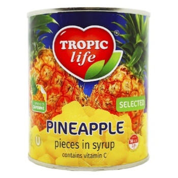 Tropic Life In Syrop Pineapple Pieces 850ml - buy, prices for NOVUS - photo 1