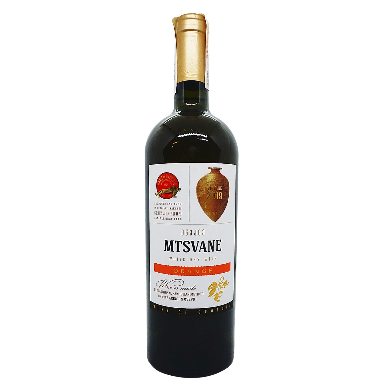 

Вино Gruzwinprom Mtsvane Qvevri Orange белое сухое 12% 0.75л