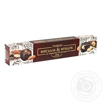 Turron Almonds and Hazelnuts in black chocolate Candies 65g - buy, prices for Auchan - photo 1