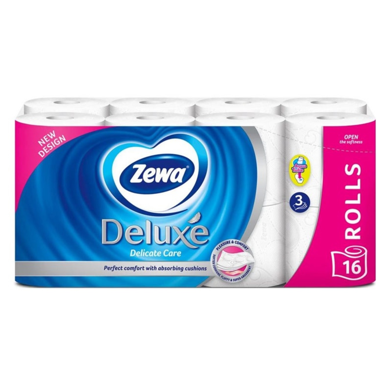 

Туалетная бумага Zewa Deluxe белая трехслойная 16шт