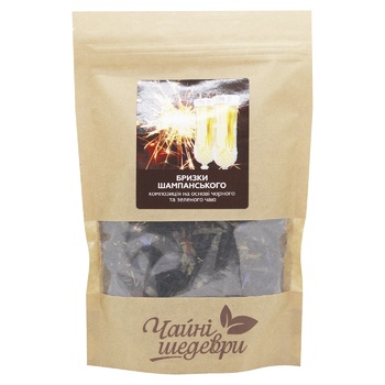 Chayni Shedevry Splashes of Champagne Black and Green Tea 60g - buy, prices for NOVUS - photo 1