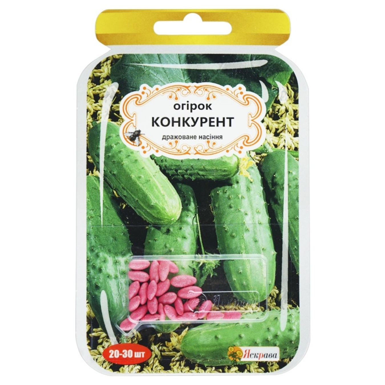 

Семена Яскрава Огурец Конкурент 20-30шт драже