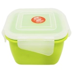 Aleana Fiesta Universal Square Olive-Transparent Container 0.45l