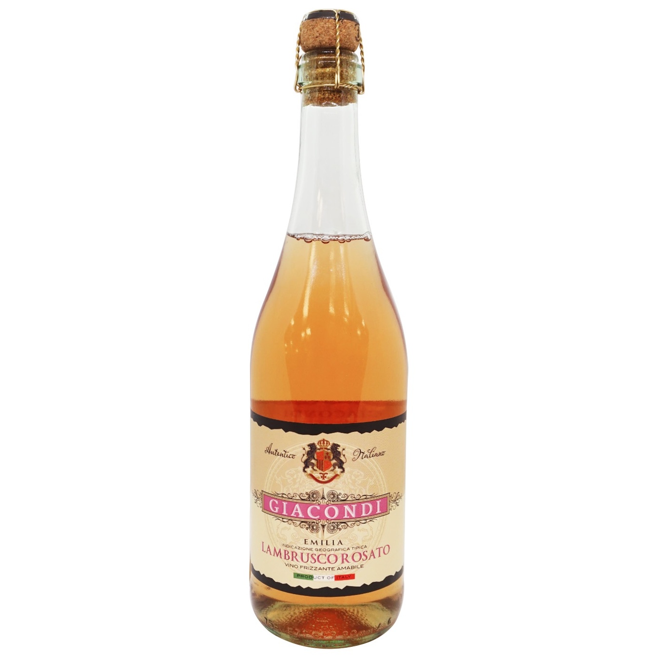 

Вино игристое Giacondi Lambrusco розовое полусладкое 7,5% 0,75л