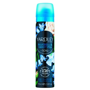 Yardley Bluebell & Sweetpea Organic Perfumed Spray Deodorant 75ml