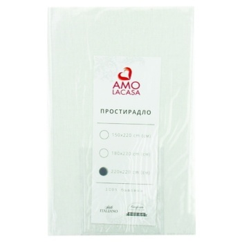 Amo Lacasa White Bedsheet 220x220cm - buy, prices for - photo 1