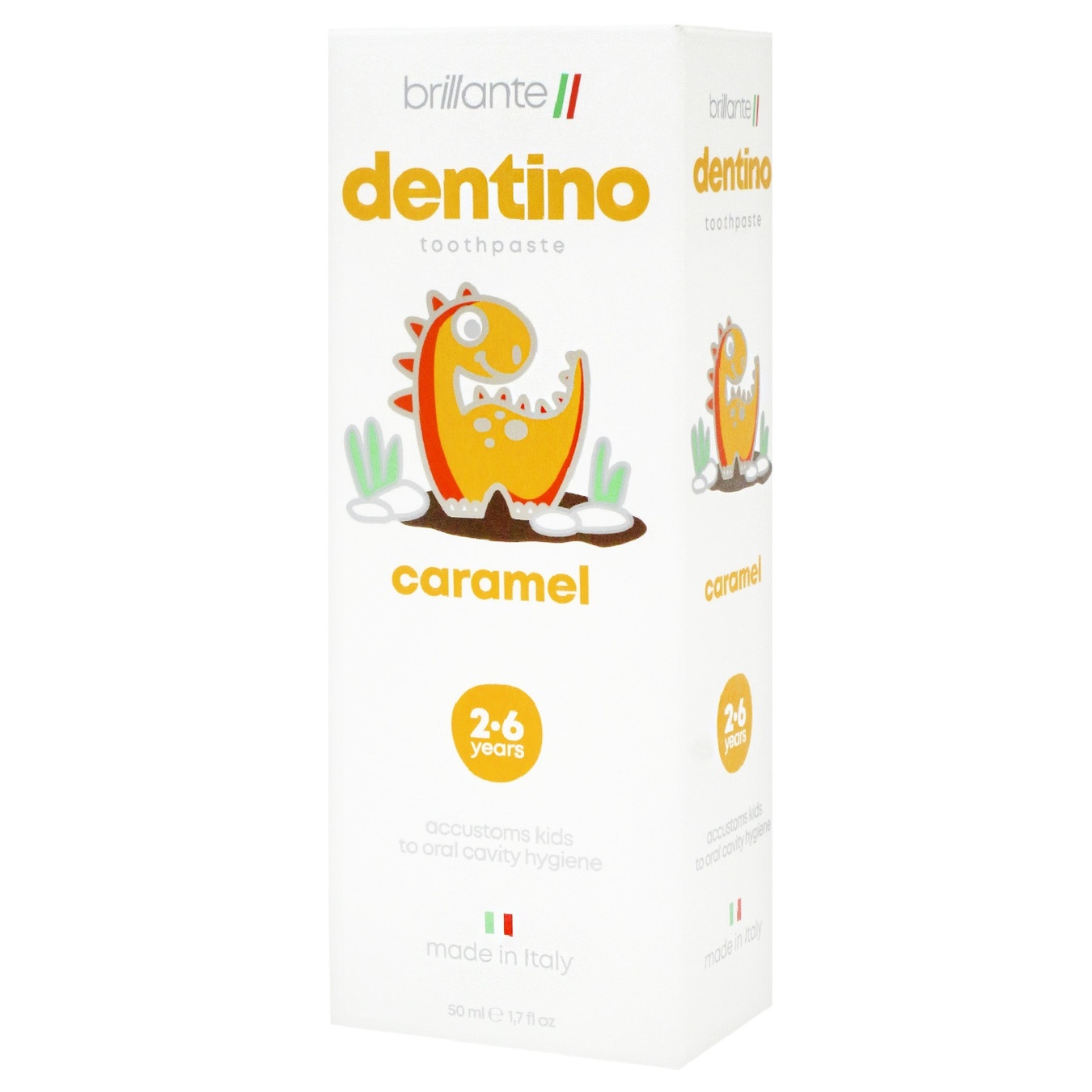 

Зубная паста-гель Brillante dentino Caramel Kids для детей 2-6 лет 50мл