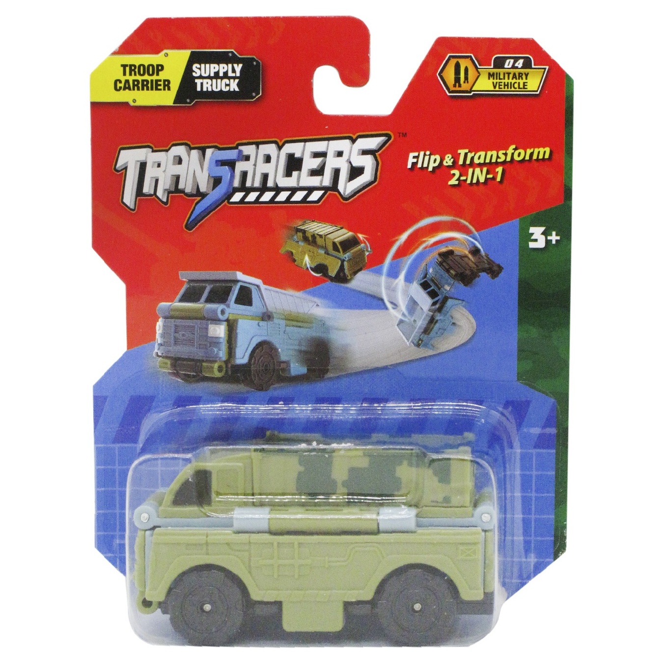 

Машинка Trans Racers Военный грузовик + Самосвал 2в1 игрушечная