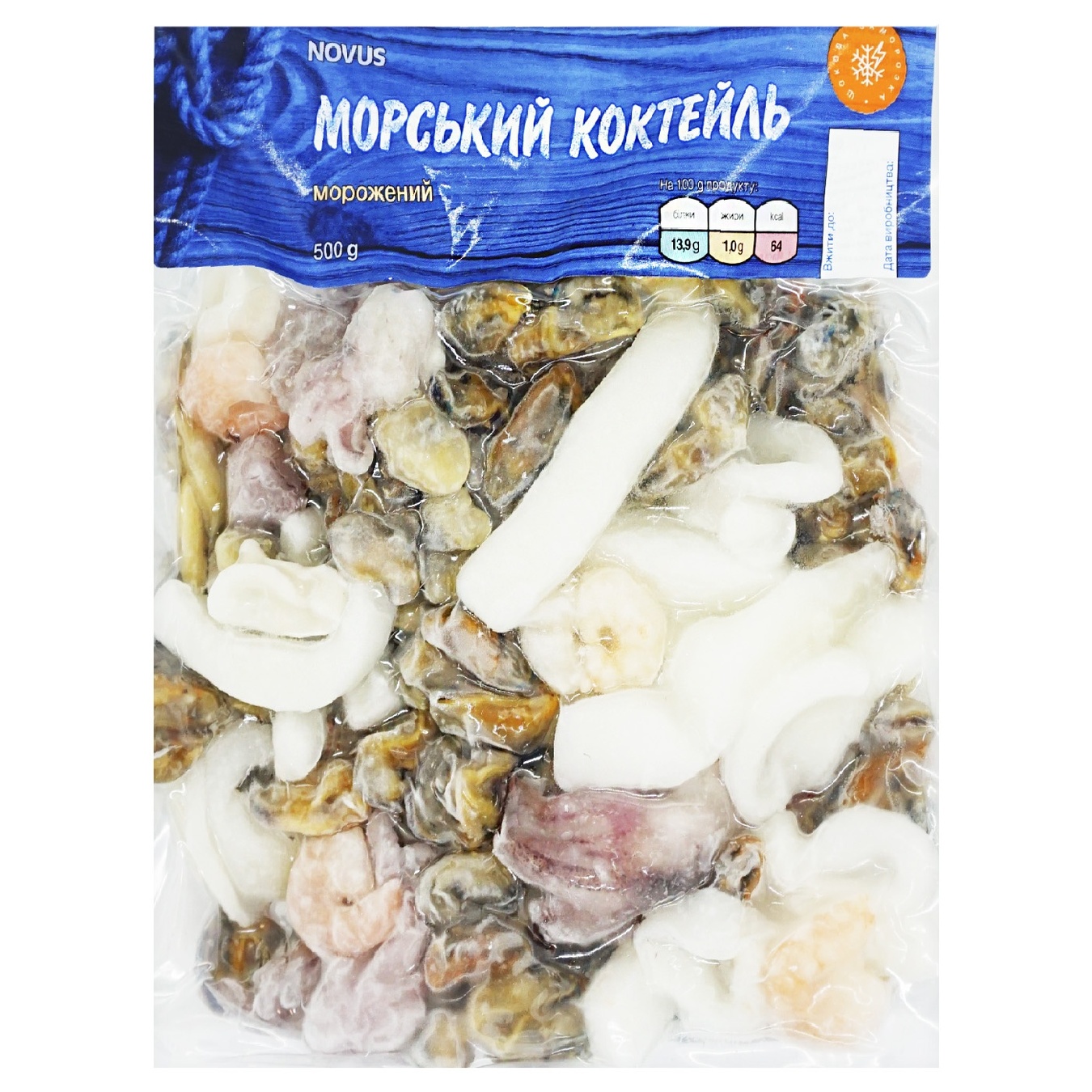 

Коктейль морской Novus мороженный 500г