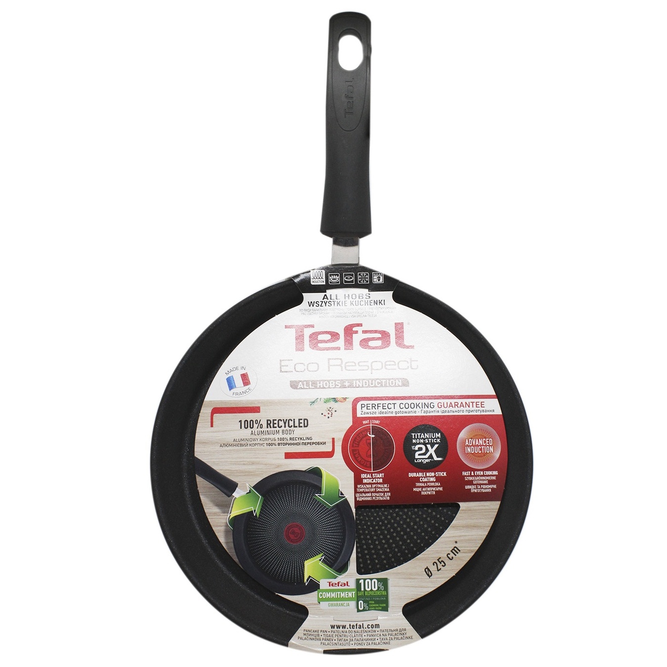 

Сковорода Tefal Eco Respect для блинов с антипригарным покрытием 25см