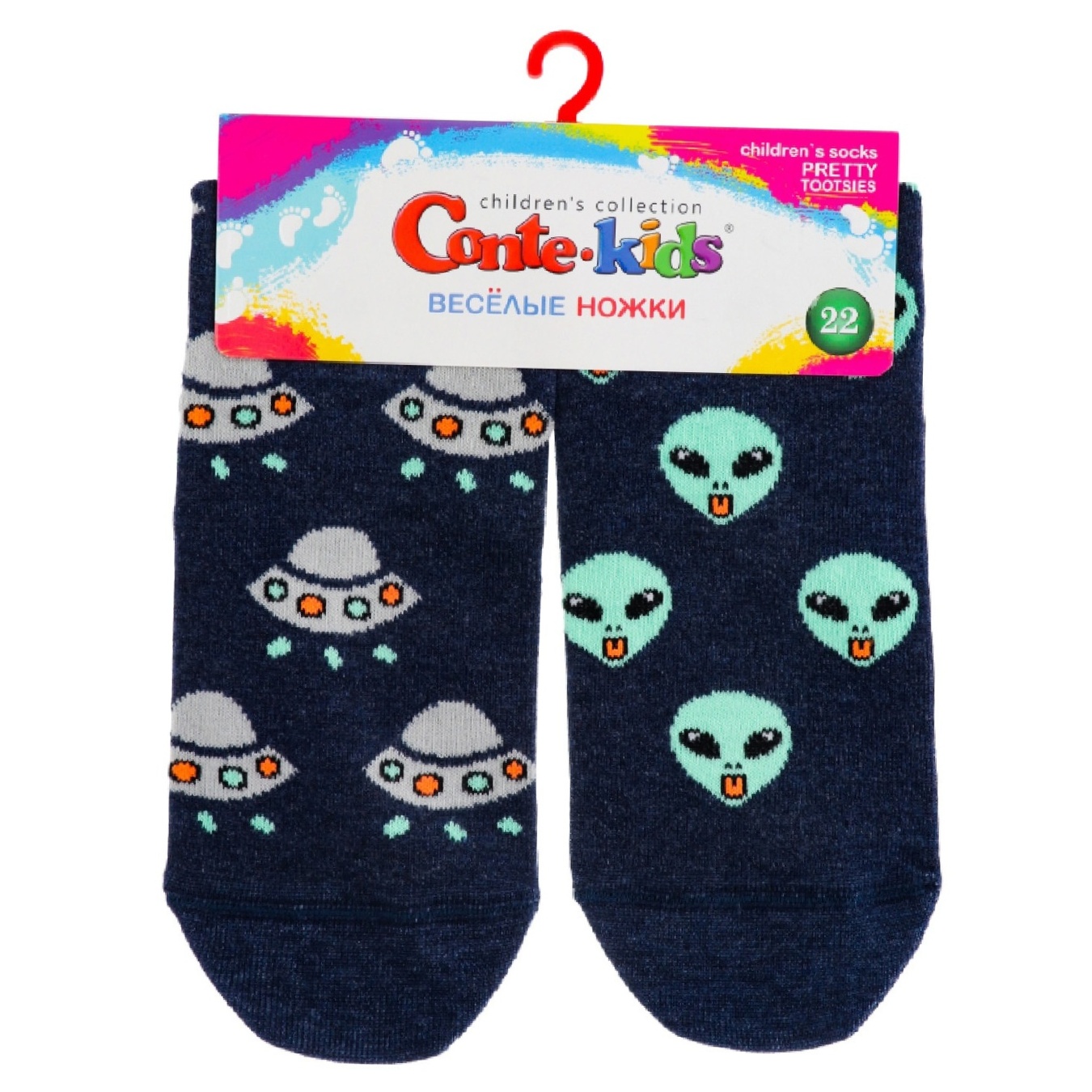 

Носки детские Conte Kids Веселые ножки синий размер 22