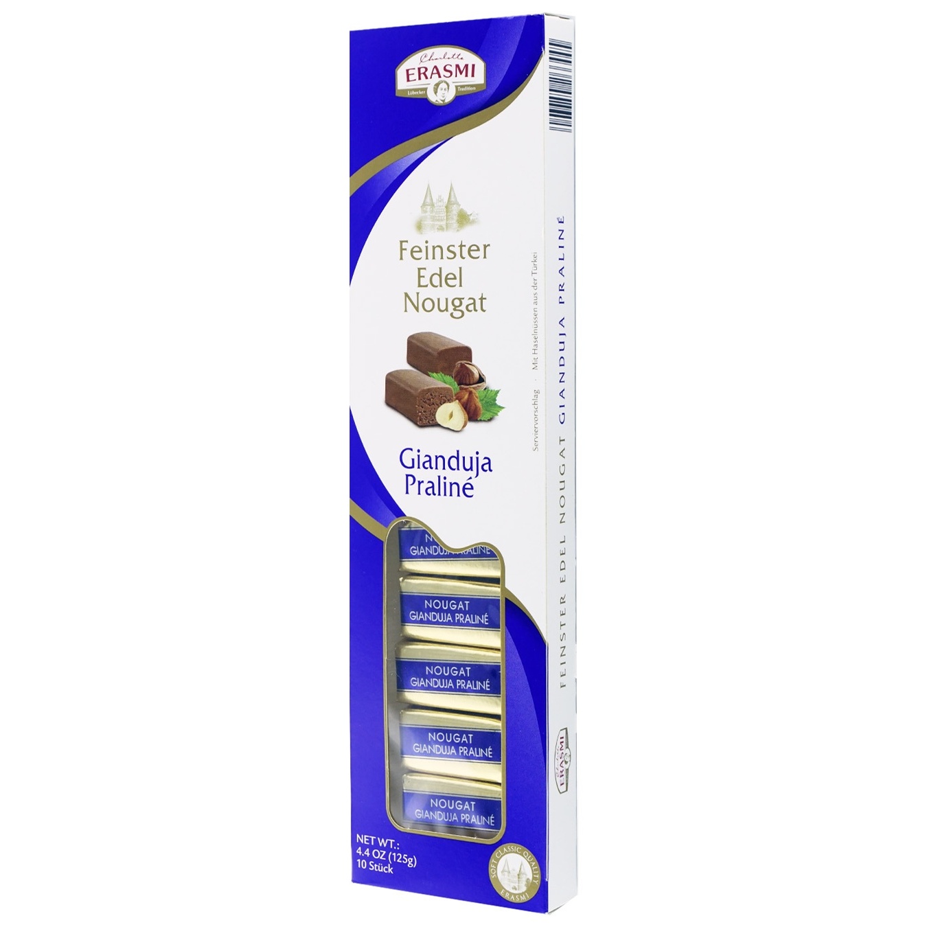 

Конфеты Erasmi Bars с нугой и пралине 125г