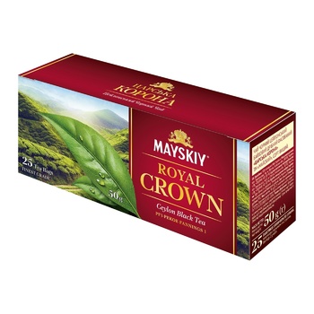 Mayskiy Royal Crown black tea 25*2g - buy, prices for NOVUS - photo 1