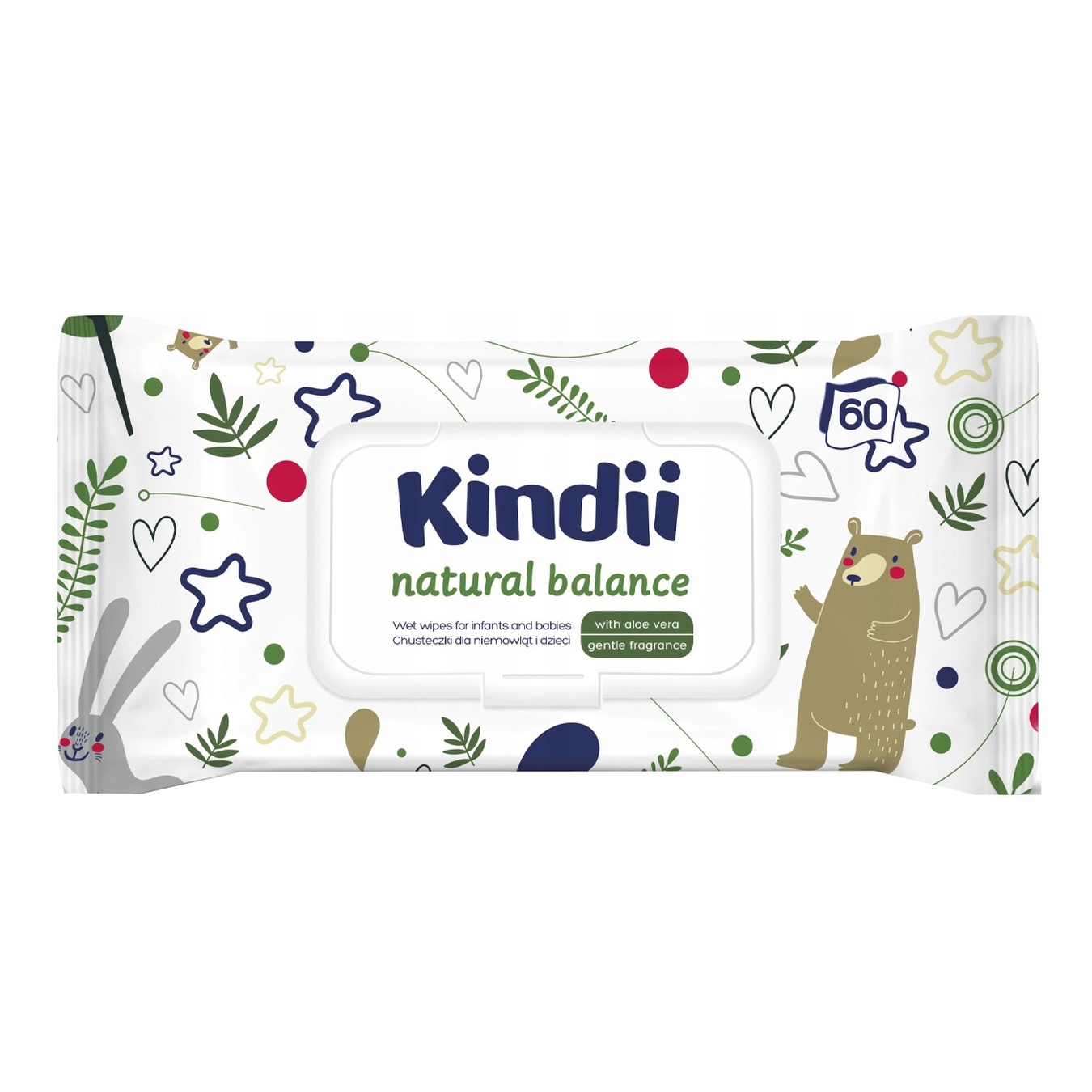 

Салфетки влажные Kindi Natural Balance для детей 60шт