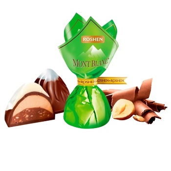 Roshen Candys Mont Blanc cream praline with chopped hazelnut weight - buy, prices for NOVUS - photo 3