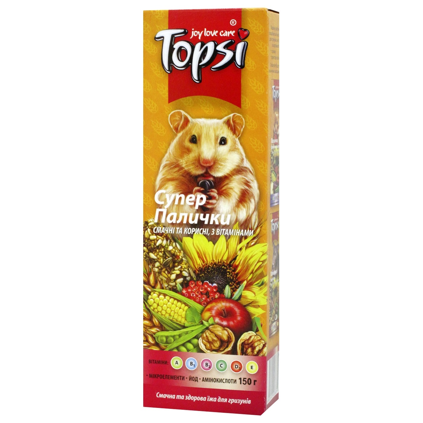

Корм Topsi Супер палочки для грызунов 100г