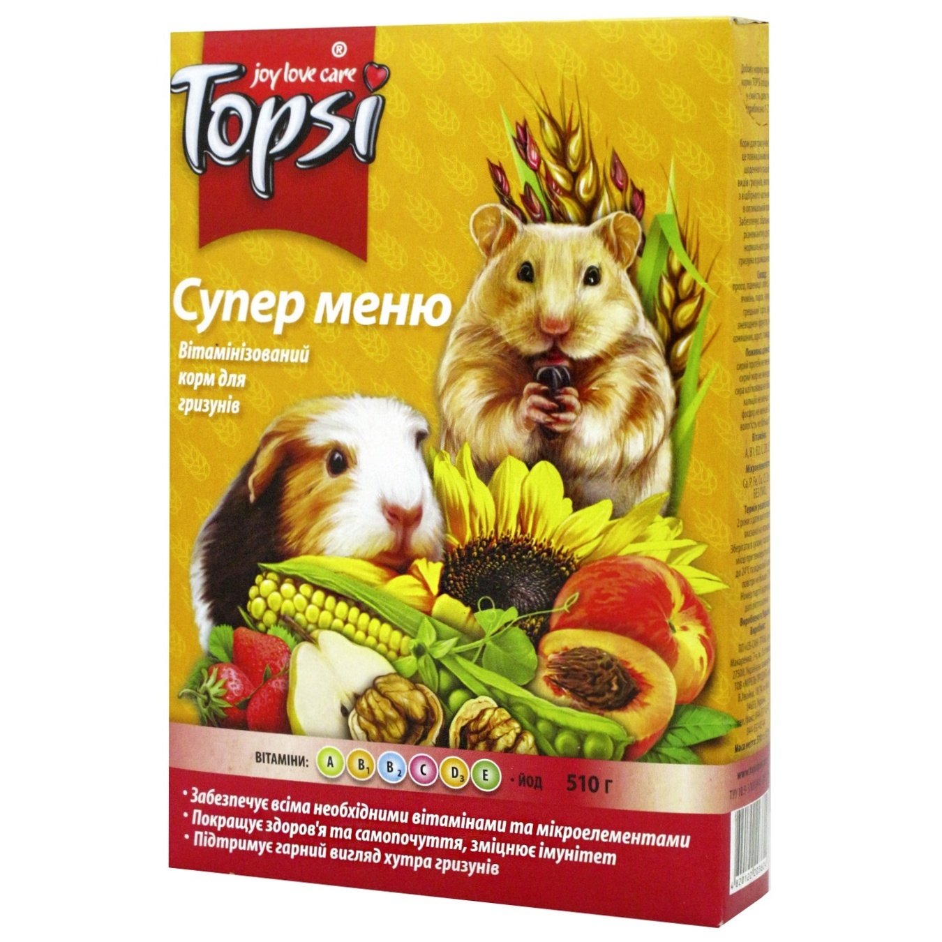 

Корм Topsi для грызунов Супер меню 575г