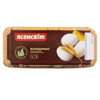 Яйця курячі Ясенсвіт Молодильні С0 10шт - купити, ціни на Auchan - фото 1