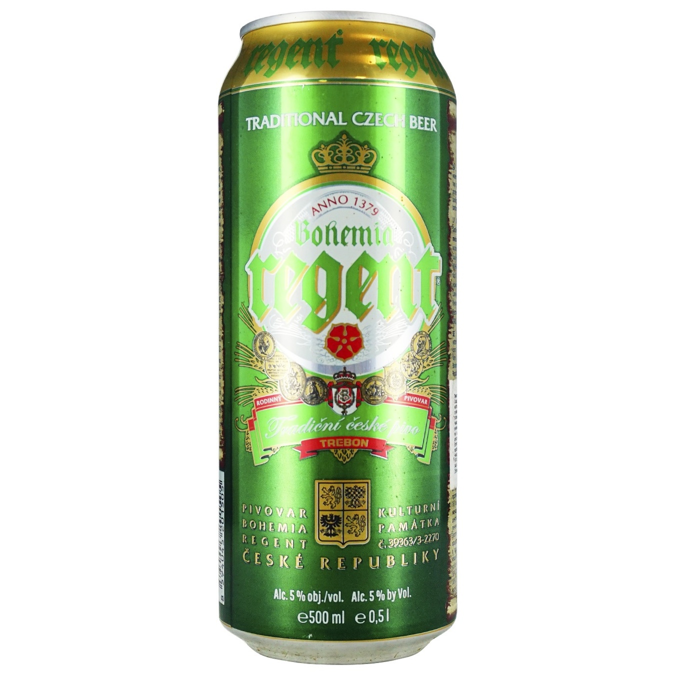 

Пиво Bohemia Regent Premium Lager светлое ж/б 5% 0,5л