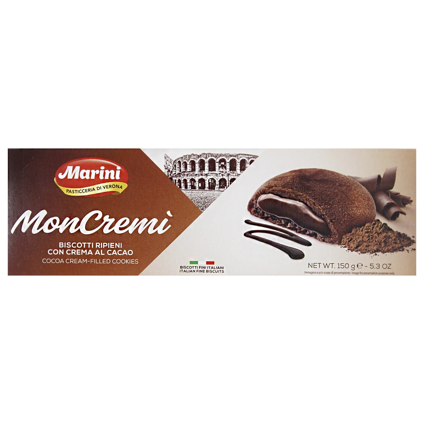 

Печенье Marini Moncremi с шоколадным кремом 150г