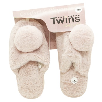 HS-LUX Pompom Decor Fur Children's House Slippers p.28-35 - buy, prices for NOVUS - photo 2