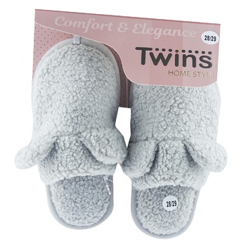 Twins HS TEDDI Children's Domestic Fur Slippers Size 28-35 - buy, prices for - photo 1