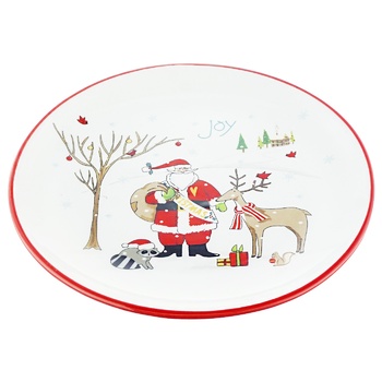 Koopman New Year's Round Plate with a Pattern of 20 cm in Assortment - buy, prices for - photo 3