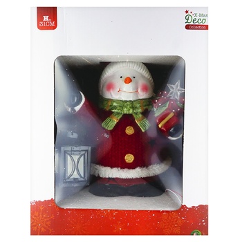 Koopman Santa Claus New Year's Figure with Illumination with a Lantern 31.5cm in Assortment