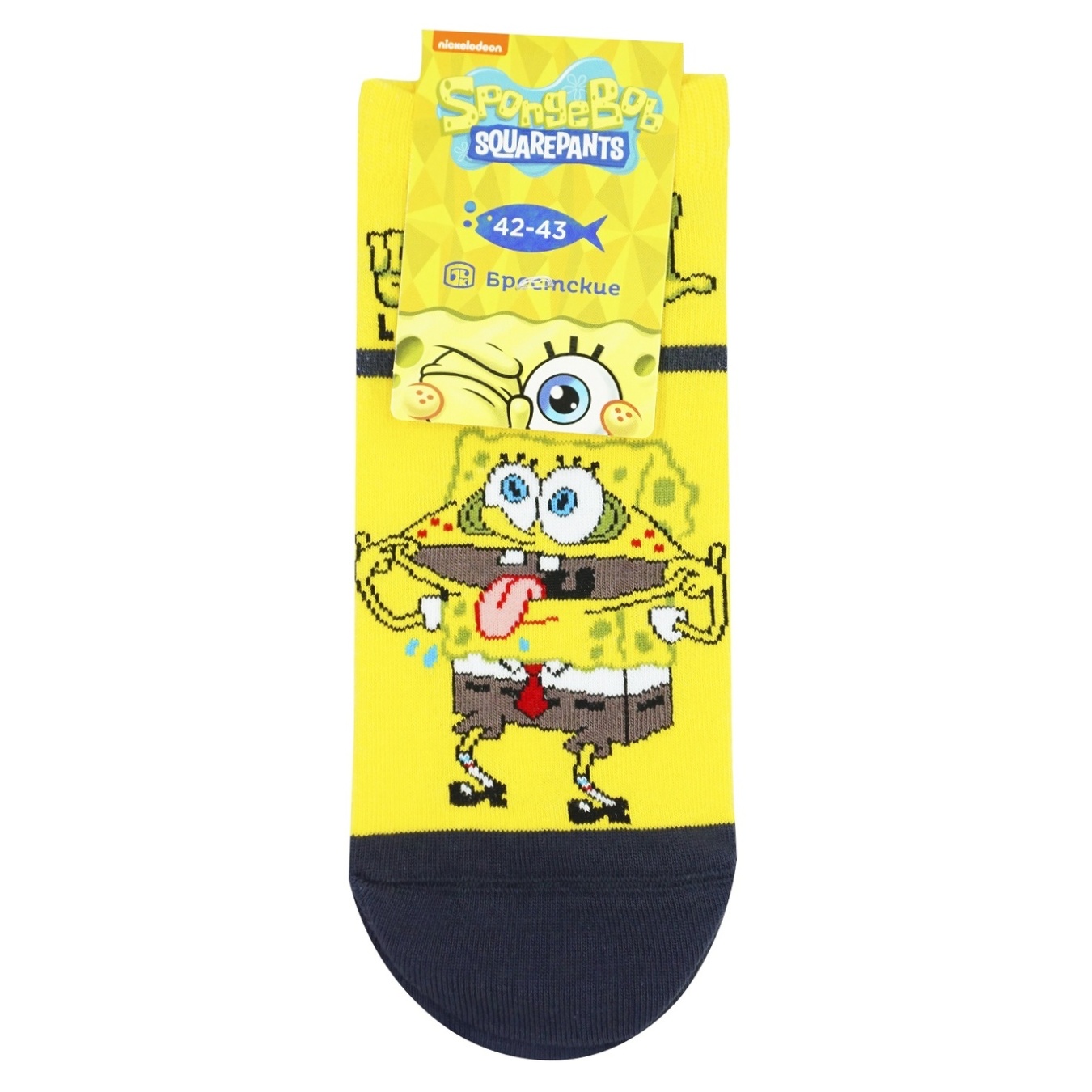 

Носки мужские Брестские Spongebob 2139 укороченные 402 ярко желтый размер 27