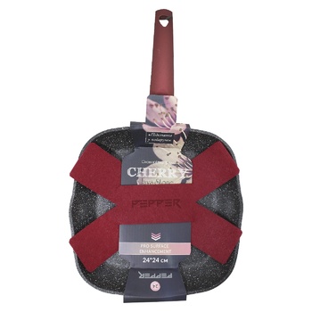 Pepper Cherry Lava-Stone Grill Pan 24x24cm - buy, prices for COSMOS - photo 2