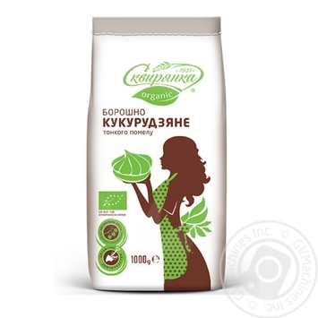 Борошно кукурудзяне Сквирянка органічне 1кг купити, ціни на МегаМаркет - фото 1