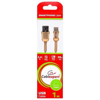 Кабель Cablexpert Usb 2.0 Type-C 2.4А 1м - купить, цены на Auchan - фото 2