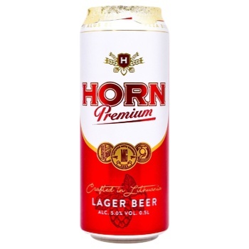 Horn Premium Lager Beer 5% 0.5l - buy, prices for EKO Market - photo 1