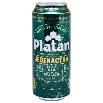 Пиво Platan Jedenactka 11 светлое 4,6% 0,5л - купить, цены на ЕКО Маркет - фото 1