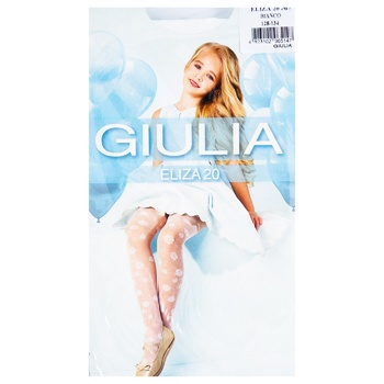 Колготки Giulia Eliza №7 детские 20ден bianco р.128-134 - купить, цены на ЕКО Маркет - фото 1