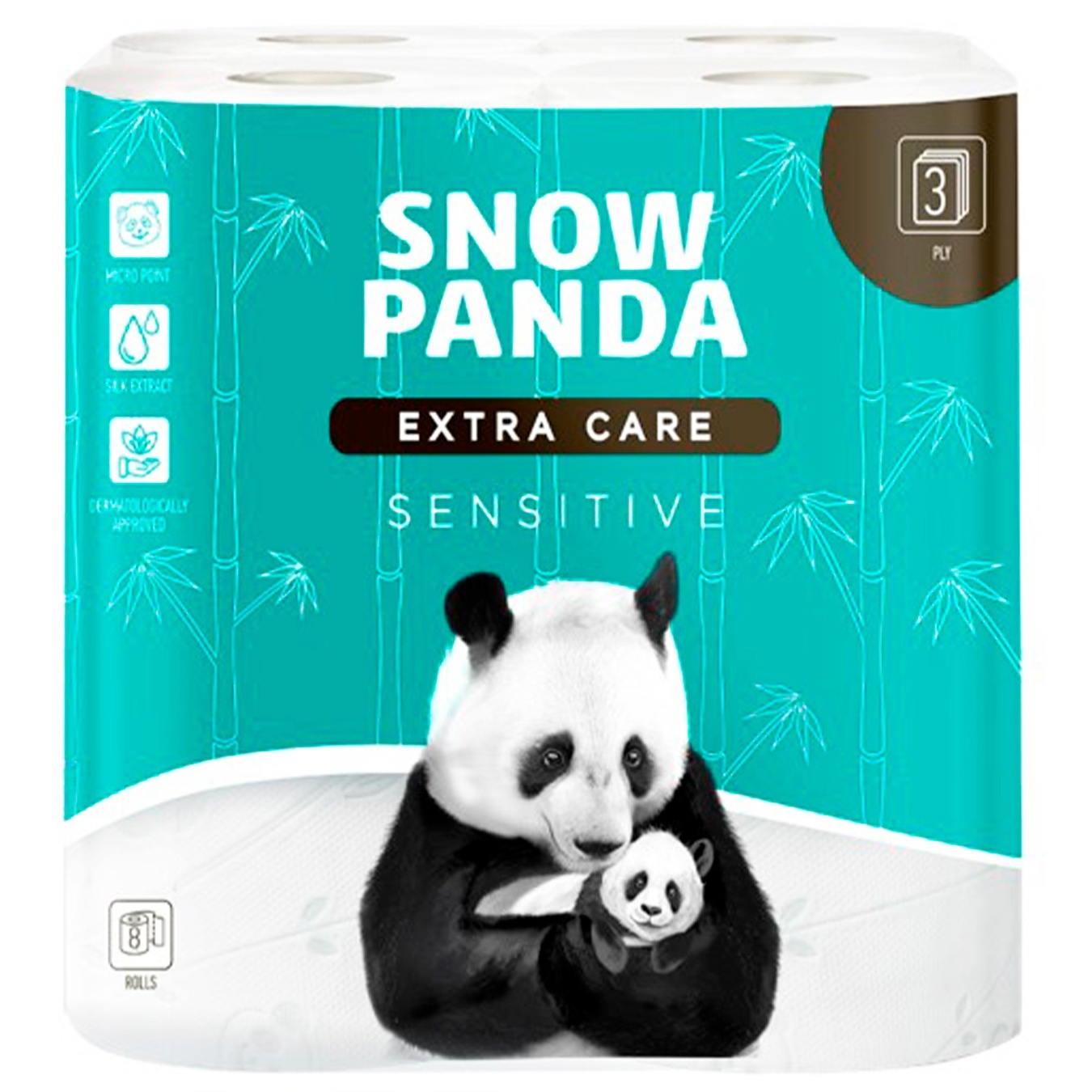 

Туалетная бумага Snow Panda sensitive трехслойная 8шт