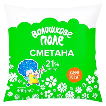 Сметана Волошкове поле 21% 400г - купить, цены на Auchan - фото 1