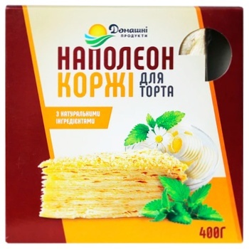 Коржі для торта Домашні Продукти Наполеон 400г - купити, ціни на ЕКО Маркет - фото 1