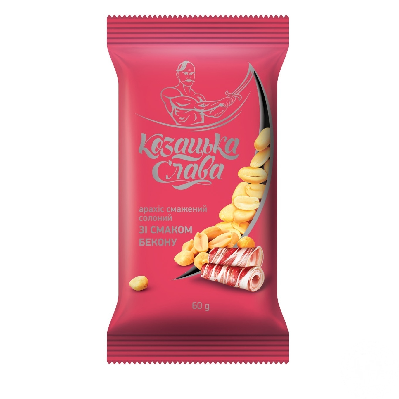 

Арахис Казацкая Слава жареный соленый со вкусом бекона 60г