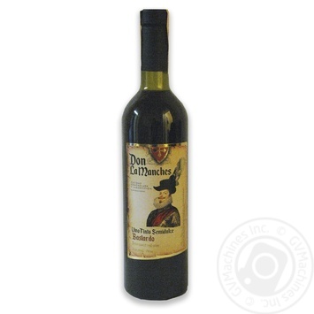 Wine Don la manches Bastardo red semisweet 9-13% 750ml glass bottle Ukraine - buy, prices for MegaMarket - photo 1