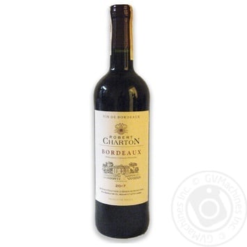 Вино Robert Charton Bordeaux червоне сухе 0.75л х6 купить, цены на МегаМаркет - фото 1