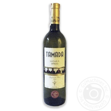 Wine tsitska Tamada white dry 11.5% 750ml glass bottle Georgia - buy, prices for MegaMarket - photo 1