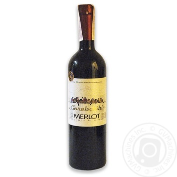 Wine merlot Cotnar Gorobchiki red dry 10.5-14% 750ml glass bottle Ukraine - buy, prices for MegaMarket - photo 1