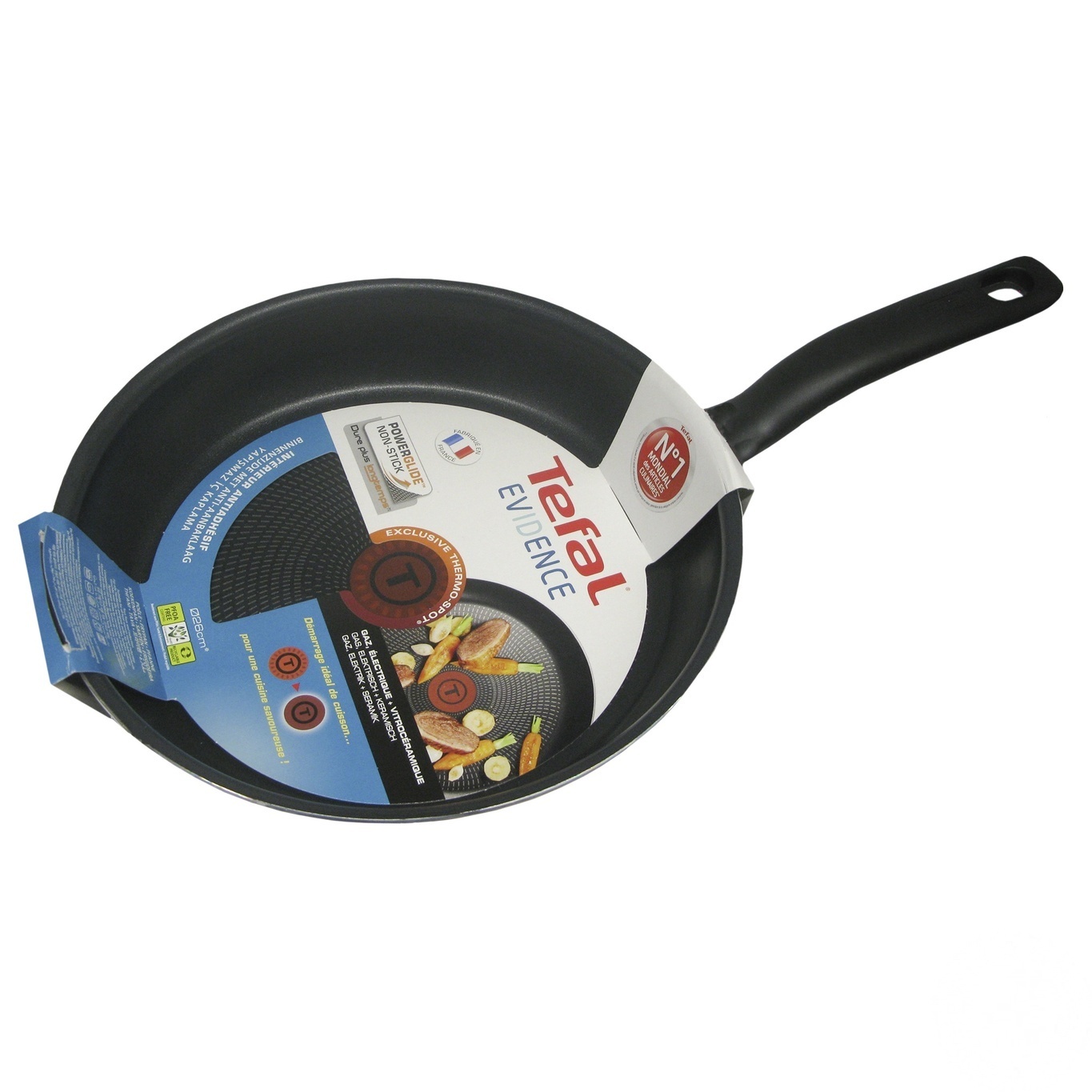 

Сковорода Tefal Evidence с антипригарным покрытием Powerglide и индикатором нагрева d26см