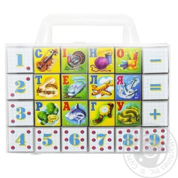 Tiki Cubes with Ukrainian Alphabet and Numbers Table Game - buy, prices for ULTRAMARKET - photo 1