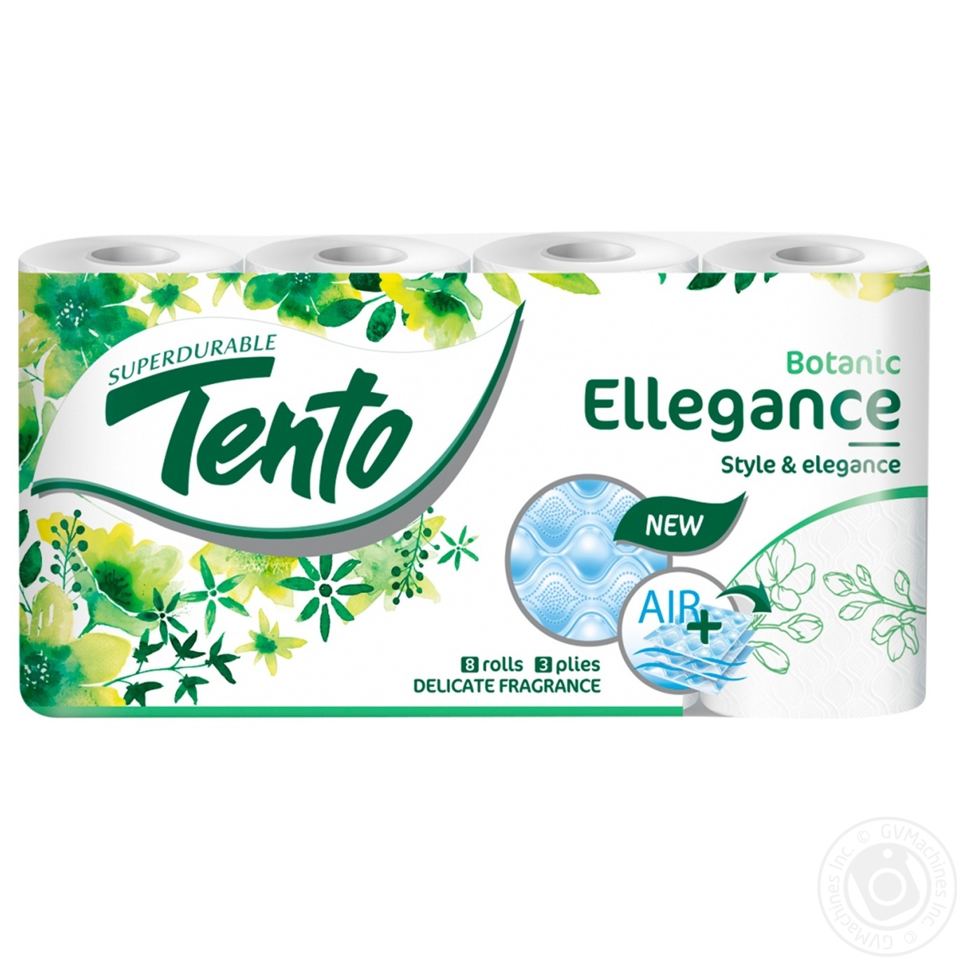 

Туалетная бумага Tento Ellegance Jasmine 3-х слойный 8шт
