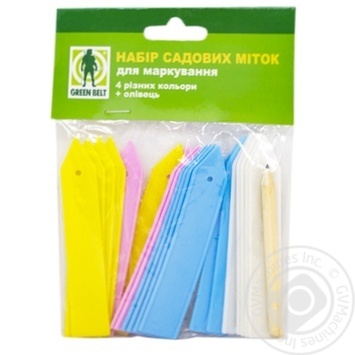 Green Belt Set Garden Labels For Marking With Pencil 20pc - buy, prices for Tavria V - photo 1